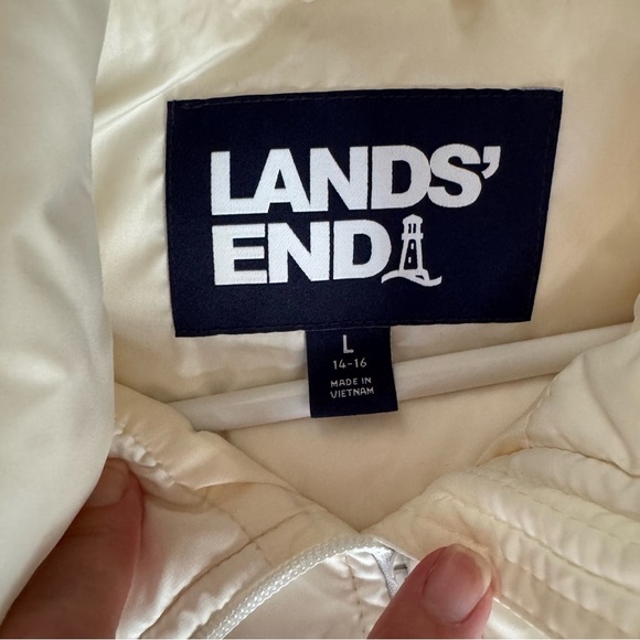 NEW Lands’End FeatherFree Quilted Insulated Vest Woman size L - Picture 4 of 12